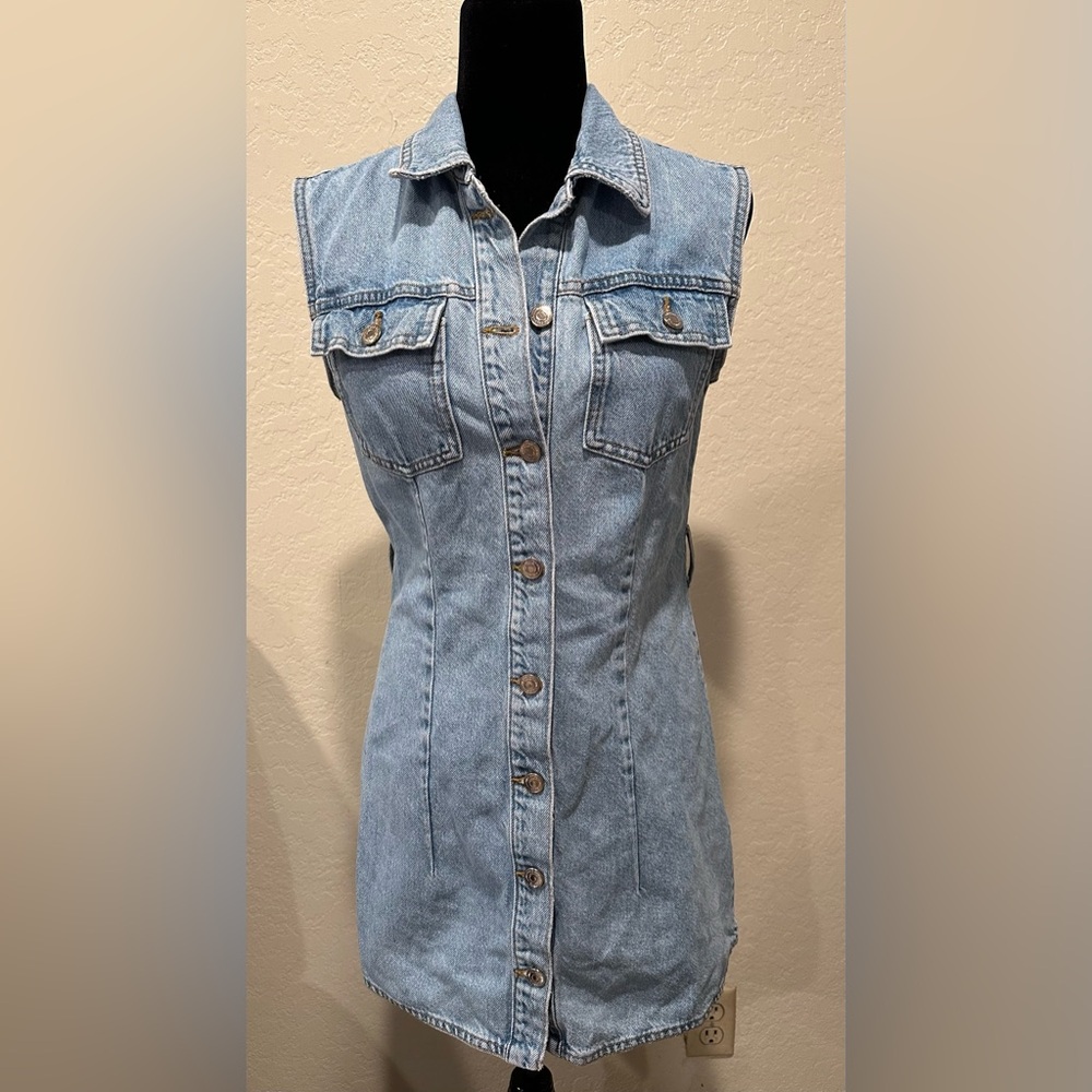 Zara Blue Denim Dress M